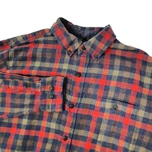 Weatherproof Shirt Men's Medium Multicolor  Plaid Button Up Long Sleeve Cotton
